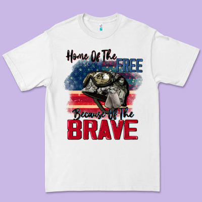 Home Of The Free Because Of The Brave 4th Of July Premium Tee Designed By Cowgirlartshop