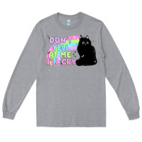 Heather Grey dont yell at me ill cry Long Sleeve Tee - MaliasSmallBusiness