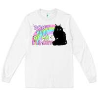 White dont yell at me ill cry Long Sleeve Tee - MaliasSmallBusiness