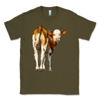 Army Green simmental calf Classic Tee - LillyAllenDesigns