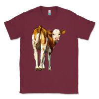 Burgundy simmental calf Classic Tee - LillyAllenDesigns