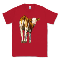 Red simmental calf Classic Tee - LillyAllenDesigns