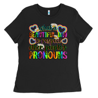 Black what a beautiful day to respect other people's pro Ladies Tee - Zillion Design Studio