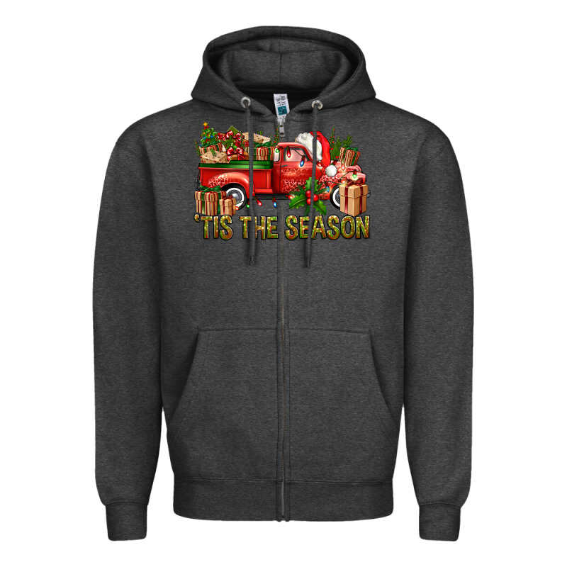 Tis' The Season Christmas Truck Zipper Hoodie by BundleAndBundleShop | Teevron