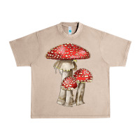 French Oak Autumn Mushroom Illustrations Urban Heavy Tee - LillyAllenDesigns