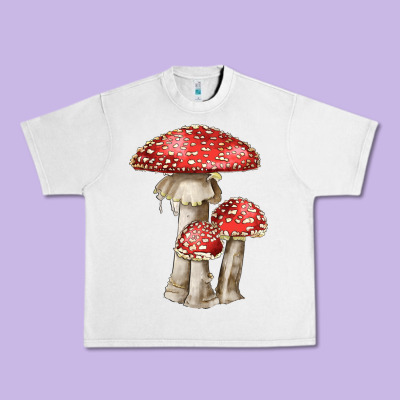 Autumn Mushroom Illustrations Urban Heavy Tee Designed By Lillyallendesigns