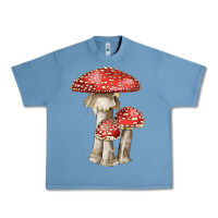 Pebble Blue Autumn Mushroom Illustrations Urban Heavy Tee - LillyAllenDesigns