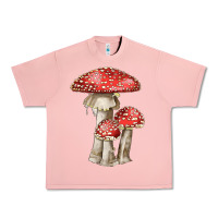 Salmon Autumn Mushroom Illustrations Urban Heavy Tee - LillyAllenDesigns