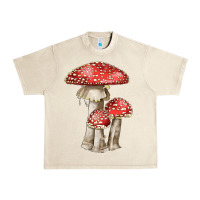 Sandshell Autumn Mushroom Illustrations Urban Heavy Tee - LillyAllenDesigns