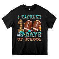 Black i tackled 100 days of school american football Heavy Core Tee - Zillion Design Studio