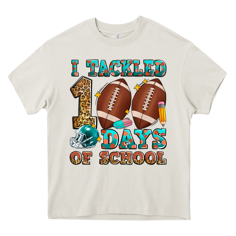 I Tackled 100 Days Of School American Football Heavy Core Tee by Zillion Design Studio | Teevron