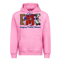 Fuchsia Pink emt emergency medical technician Urban Hoodie - OliviaCreatesArt