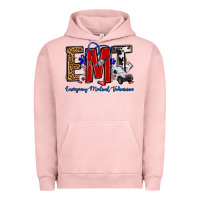 Pigment Salmon emt emergency medical technician Urban Hoodie - OliviaCreatesArt