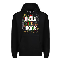 Black Jingle bell rock Premium Hoodie - NancyCooperArtShop