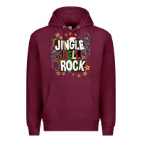 Burgundy Jingle bell rock Premium Hoodie - NancyCooperArtShop