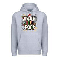 Heather Grey Jingle bell rock Premium Hoodie - NancyCooperArtShop