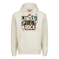 Oatmeal Heather Jingle bell rock Premium Hoodie - NancyCooperArtShop