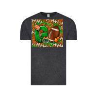 Vintage Black go american football leopard Vintage Tee - NancyCooperArtShop