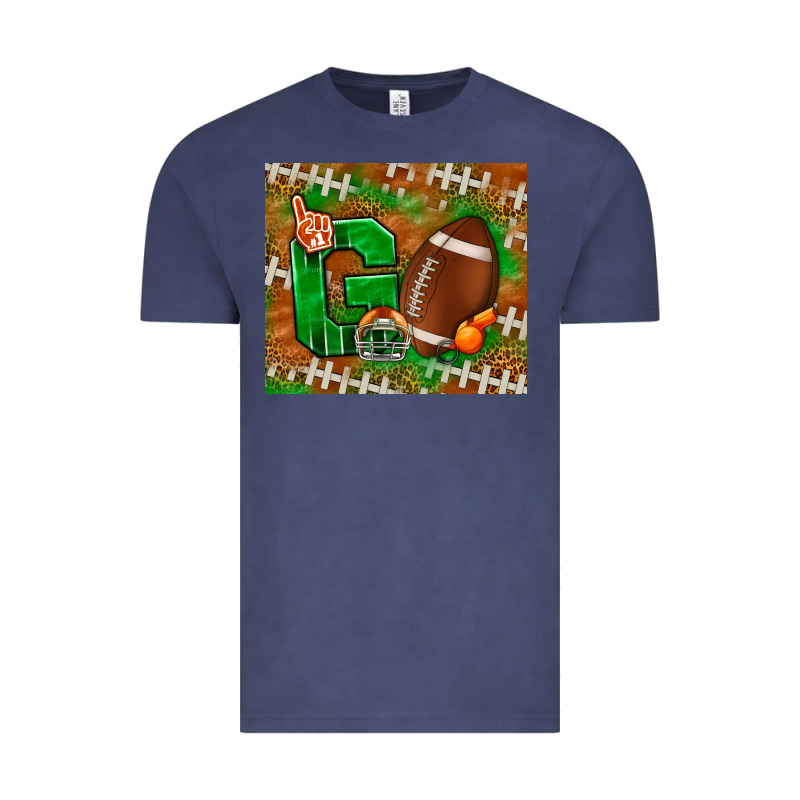 Go American Football Leopard Vintage Tee by NancyCooperArtShop | Teevron