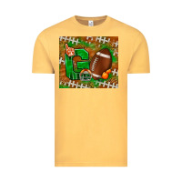 Vintage Mustard go american football leopard Vintage Tee - NancyCooperArtShop