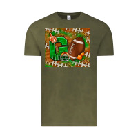 Vintage Olive go american football leopard Vintage Tee - NancyCooperArtShop
