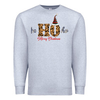 Heather Grey Ho Ho Ho Merry Christmas Premium Sweatshirt - Bettercallsaul