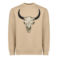 Mushroom bull skull Heavyweight Sweatshirt - BarkalooDesign