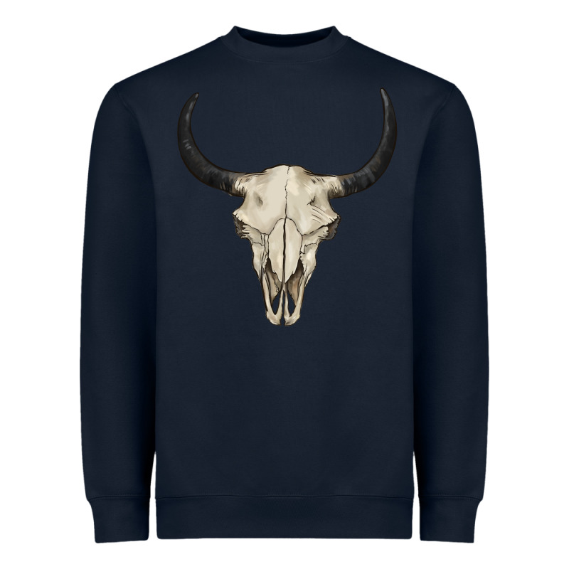 Bull Skull Heavyweight Sweatshirt by BarkalooDesign | Teevron