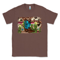 Chestnut cactus boot background Classic Tee - AdoDesignShop