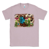 Lilac cactus boot background Classic Tee - AdoDesignShop