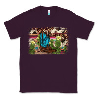 Plum cactus boot background Classic Tee - AdoDesignShop