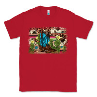 Red cactus boot background Classic Tee - AdoDesignShop