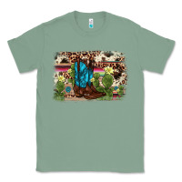 Sage cactus boot background Classic Tee - AdoDesignShop