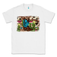 White cactus boot background Classic Tee - AdoDesignShop
