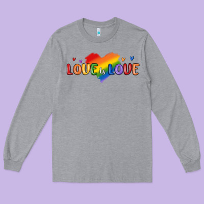 Love Is Love Lgbtq Long Sleeve Tee Designed By Maliassmallbusiness