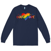 Navy love is love lgbtq Long Sleeve Tee - MaliasSmallBusiness