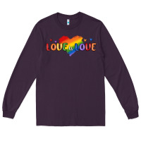 Plum love is love lgbtq Long Sleeve Tee - MaliasSmallBusiness