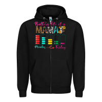 Black Battery Life Of A Mama Zipper Hoodie - BundleAndBundleShop