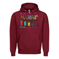 Burgundy Battery Life Of A Mama Zipper Hoodie - BundleAndBundleShop