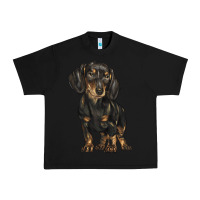 Black dachshund Urban Heavy Tee - BarkalooDesign