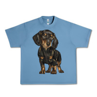 Pebble Blue dachshund Urban Heavy Tee - BarkalooDesign