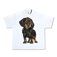 White dachshund Urban Heavy Tee - BarkalooDesign
