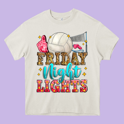 Friday Night Lights Volleyball Heavy Core Tee Designed By Zillion Design Studio