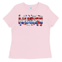 Bubblegum Pink american nurse Ladies Tee - texasbilliewilder