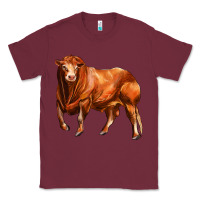 Burgundy red angus bull Classic Tee - LillyAllenDesigns