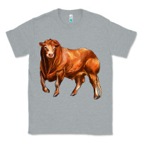 Heather Grey red angus bull Classic Tee - LillyAllenDesigns