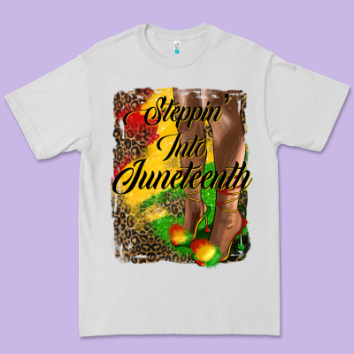 Steppin'  Into Juneteenth Premium Tee Designed By Hra Design Shop