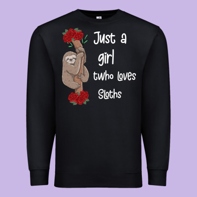 Just A Girl Who Loves Sloths Premium Sweatshirt Designed By Bettercallsaul