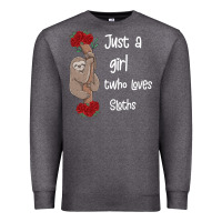 Charcoal Heather just a girl who loves sloths Premium Sweatshirt - Bettercallsaul