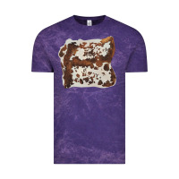 Cloud Purple hand drawn cowhide cow fur Vintage Tee - BarkalooDesign